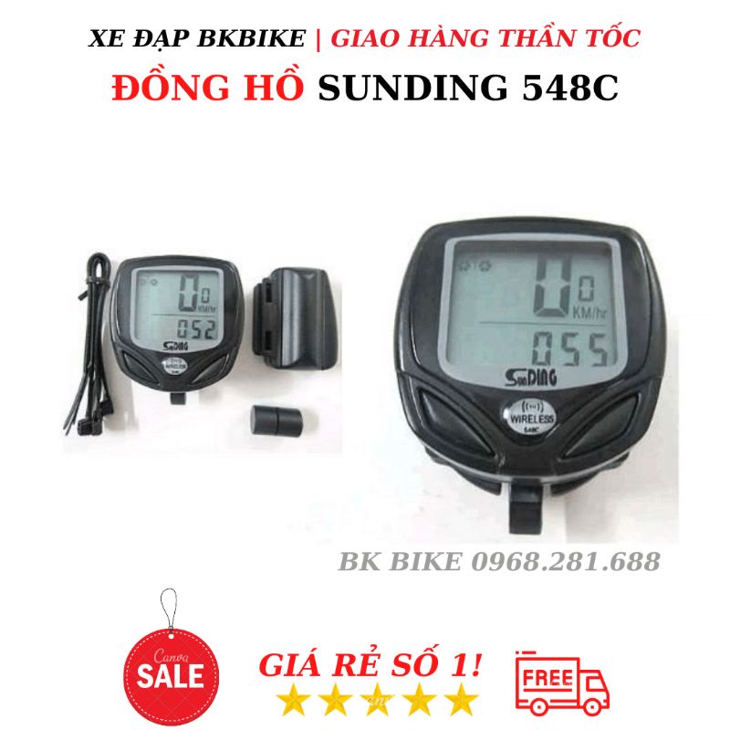 Đồng hồ Xe Đạp Sunding 548c - Kết Nối Không Dây