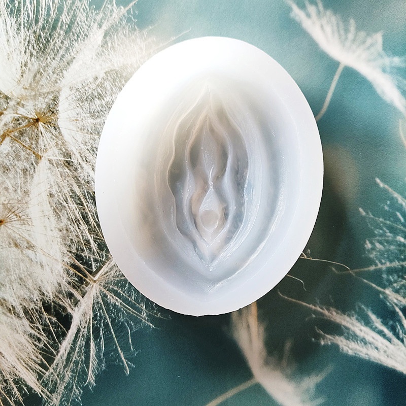 Khuôn Silicon Cứng Làm Bánh Kẹo Tráng Miệng Hình Phụ Nữ Màu Xám Trắng DIY