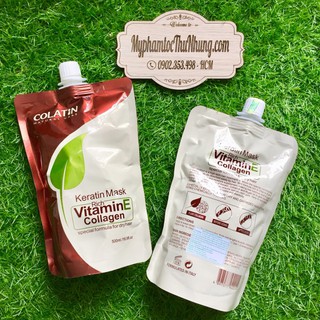 Hấp túi collagen vitamin e colatin mask siêu mượt tóc italy 500ml
