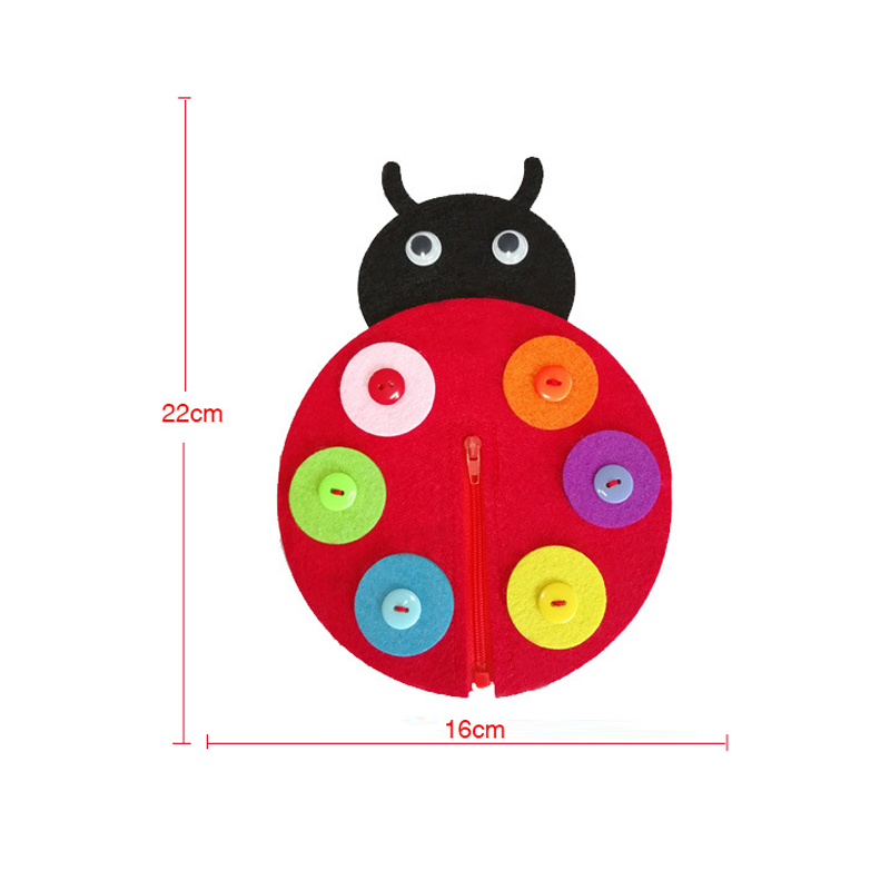 Đồ Chơi Giáo Dục Kỹ Năng Động Cơ Dây Kéo Nút Montessori Cho Trẻ Mẫu Giáo