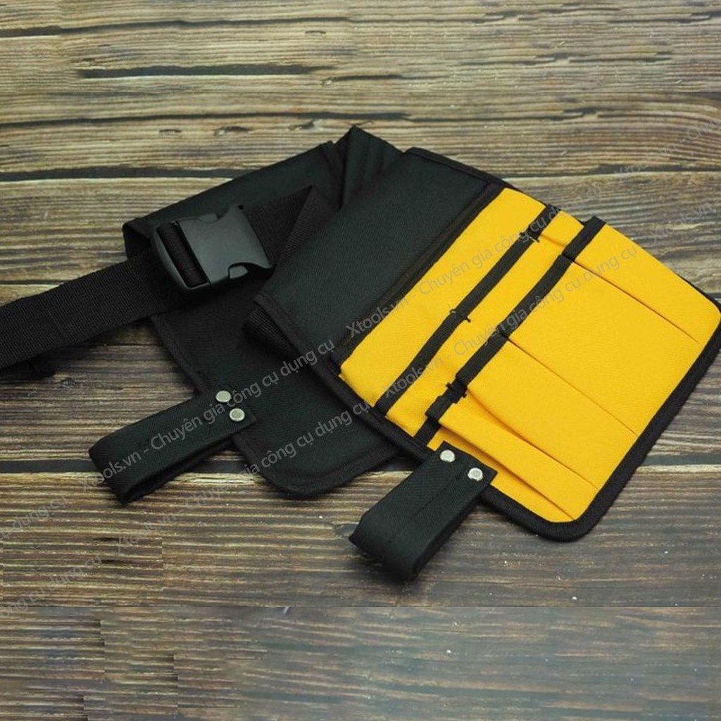 Túi đựng đồ nghề đeo hông INGCO HTBP02031 26x23cm, giỏ đựng dụng cụ phụ kiện polyester 600D có khoá cài siêu bền chắc