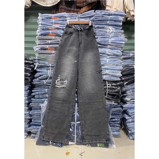 Quần bò suông ống rộng quần jean nữ suông quần jean ống rộng cạp cao | BigBuy360 - bigbuy360.vn