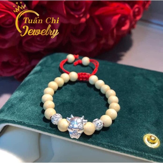 Vòng Dâu TằmTẶNG HẠT+DÂY Vòng Hạt Dâu Chuẩn, Kết Hợp Con Giáp Trâu Bạc Xi Vàng Sang Trọng Cho Bé