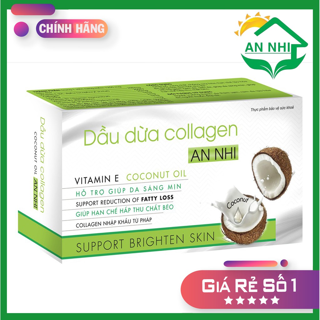 Dầu dừa Collagen - hỗ trợ đẹp da, hạn chế hấp thu chất béo | WebRaoVat - webraovat.net.vn