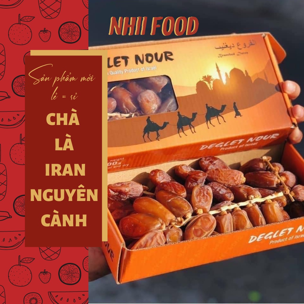 500GR Chà là nguyên cành không đường NHII FOOD thực phẩm sạch nhà làm