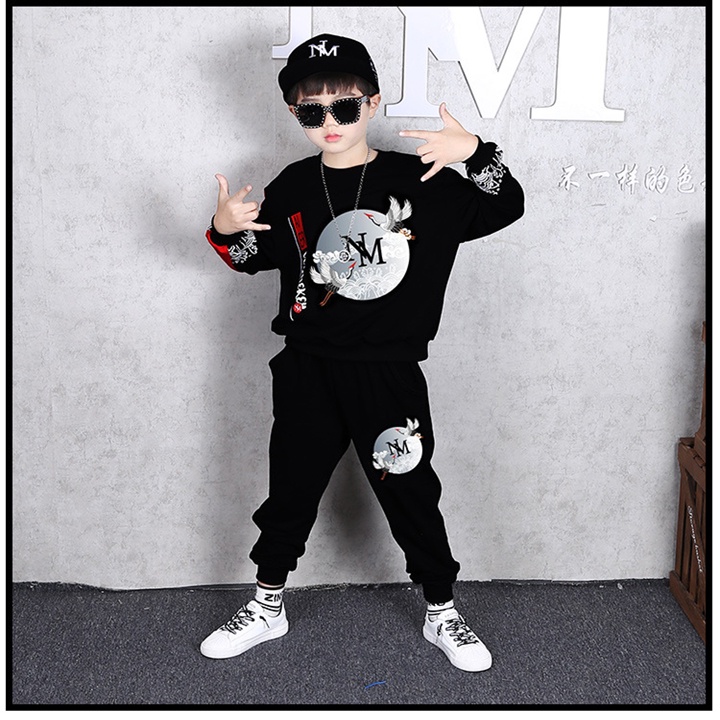 Quần Áo Bé Trai Thu Đông Habi Fashion HB2217 Họa Tiết Thiên Thần Cho Bé 16-40KG