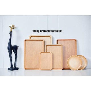 Đĩa gỗ , khay gỗ tròn