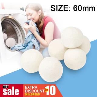 Bộ 2/6 bóng giặt len hữu cơ tự nhiên làm mềm vải tái sử dụng được