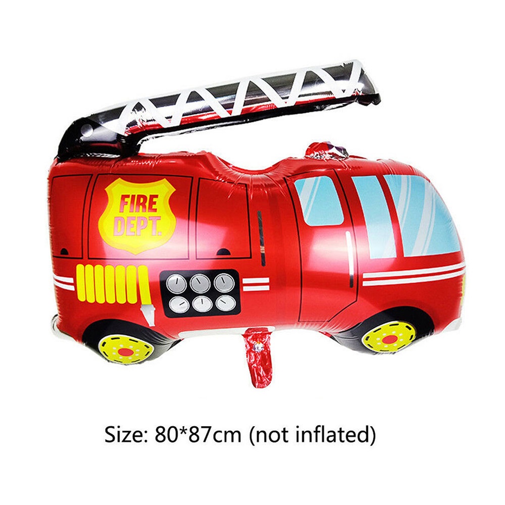 Bộ Bong Bóng Chủ Đề Lửa Chúc Mừng Sinh Nhật Động Cơ Lửa Bong Bóng Bánh Kem Trang Trí Tiệc Sinh Nhật Bé