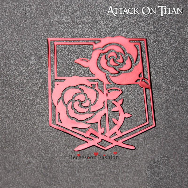 Bộ 2 miếng sticker hình Anime Attack on Titan