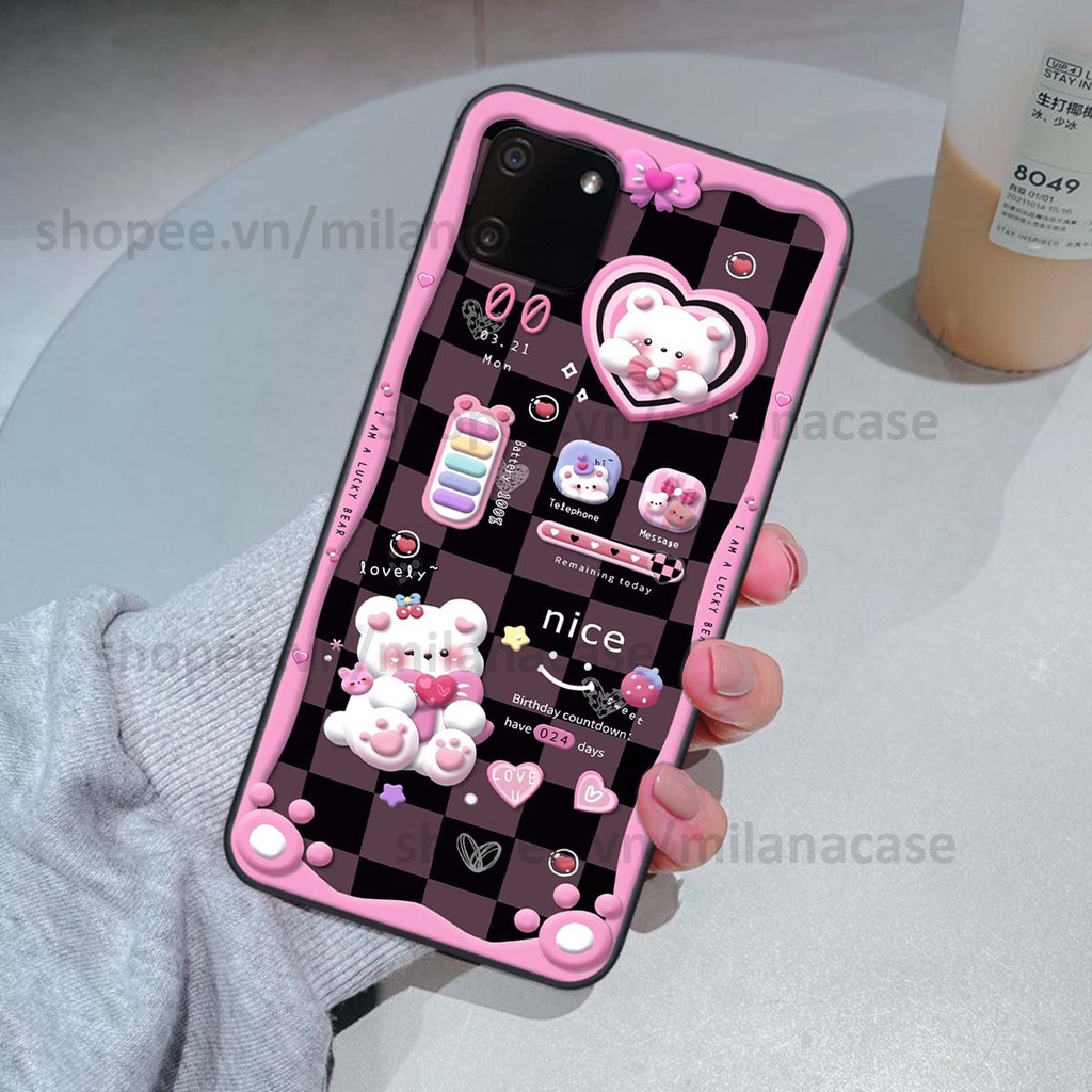 Ốp Realme C11 hình đồng hồ icon gấu mèo cute cực dễ thương ngộ nghĩnh