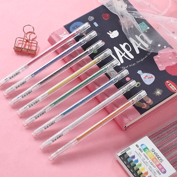Bút Gel kim tuyến nhiều màu sắc bắt sáng trang trí sổ tay