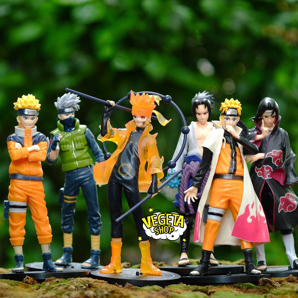 Mô hình Naruto - Mô hình Uzumaki Naruto Hokage Lục Đạo Hatake Kakashi Uchiha Sasuke Itachi - Cao 18,5cm