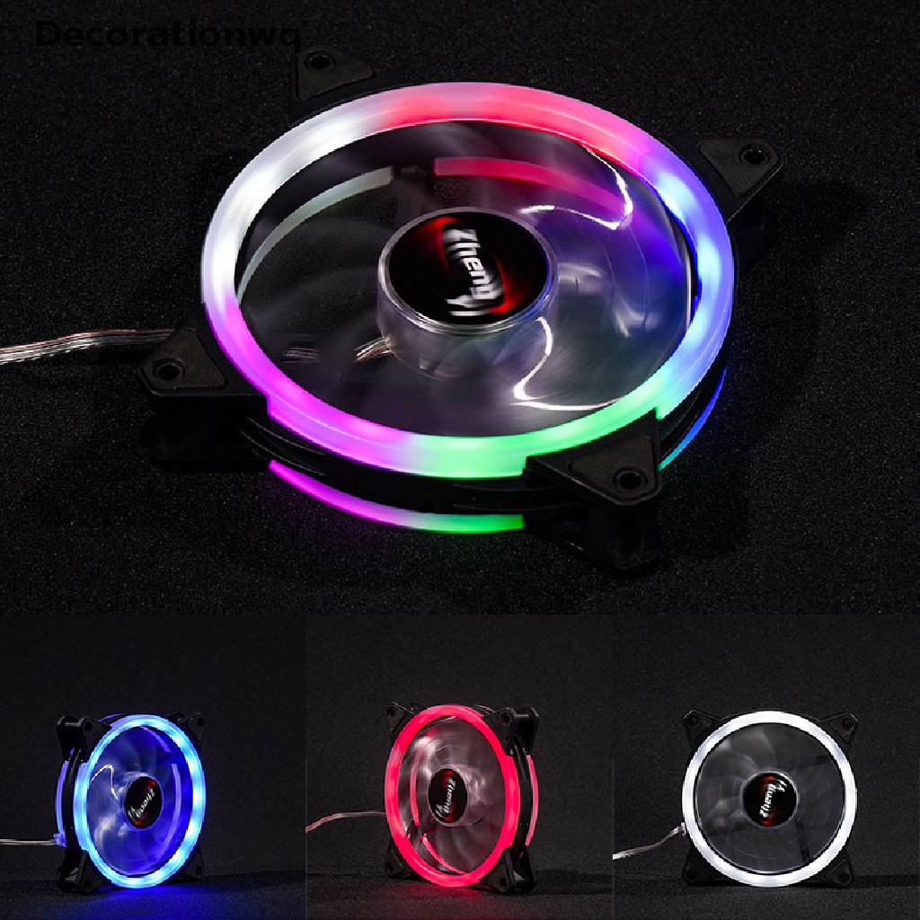 Quạt Tản Nhiệt Không Chổi Than Có Đèn LED 12cm DC 12V RGB Cho Máy Tính