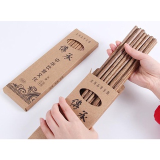 Set 10 đôi đũa gỗ không sơn màu