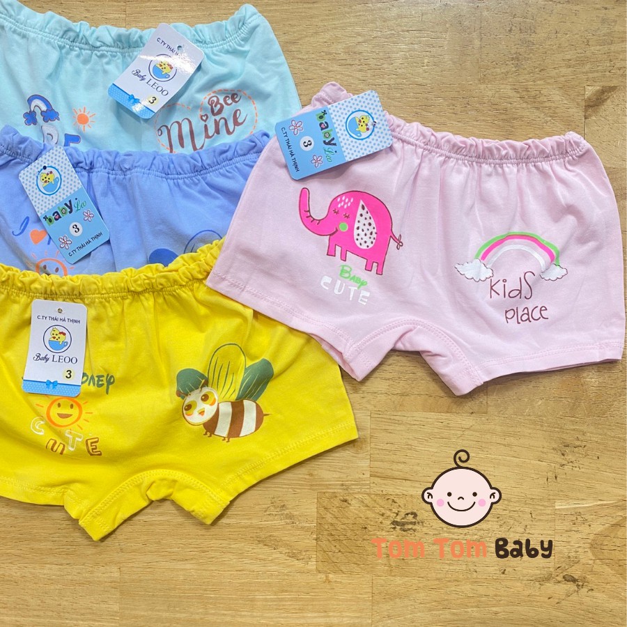 Quần chip đùi màu (1 cái) cho Bé Gái Thái Hà Thịnh | Size 3-5 cho bé 10-16kg| Chất vải thun cotton 4 chiều 100% mềm, mịn