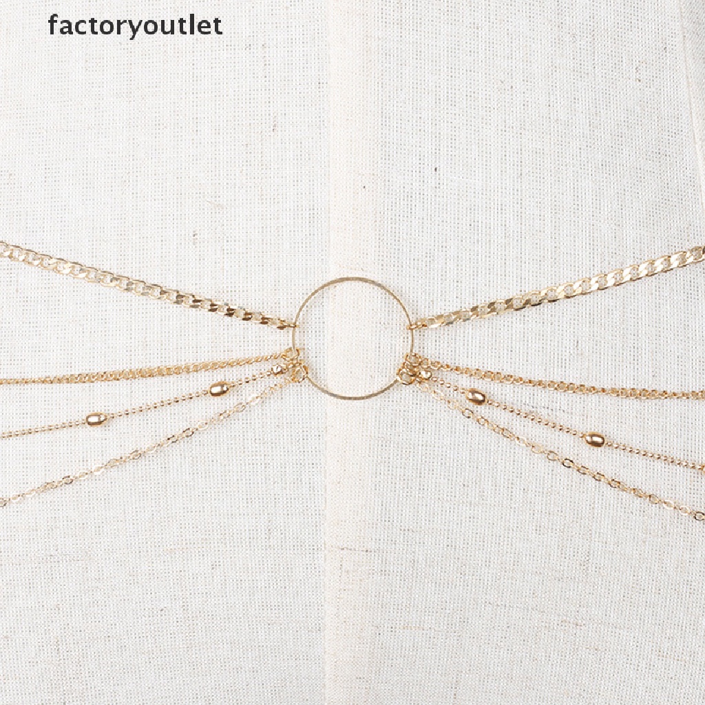 Factoryoutlet Women Belly Body Chains Bohemian Multilayers Gold Color Waist Chain Body Jewelry QWD
