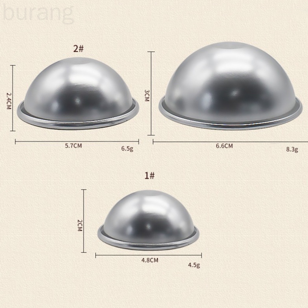 Set 3 khuôn làm bánh hình bán nguyệt bằng hợp kim nhôm