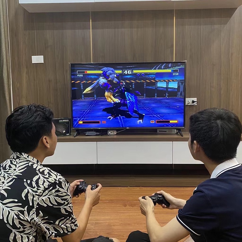 Máy chơi game cầm tay 4 nút kết nối HDMI không dây tích hợp 10000 game bộ nhớ 64GB 2 tay cầm bảo hành 12 tháng UB-66