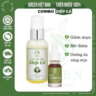 Combo toàn diện cho da hết mụn, thâm - combo diếp cá igreen