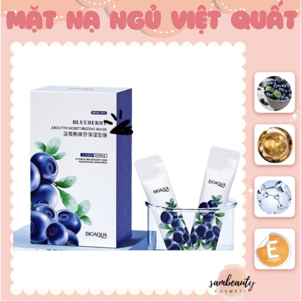 MẶT NẠ NGỦ VIỆT QUẤT BIOAQUA DƯỠNG ẨM DƯỠNG TRẮNG DA TỰ NHIÊN NUÔI DƯỠNG LÀN DA TỪ SÂU BÊN TRONG SamBeauty