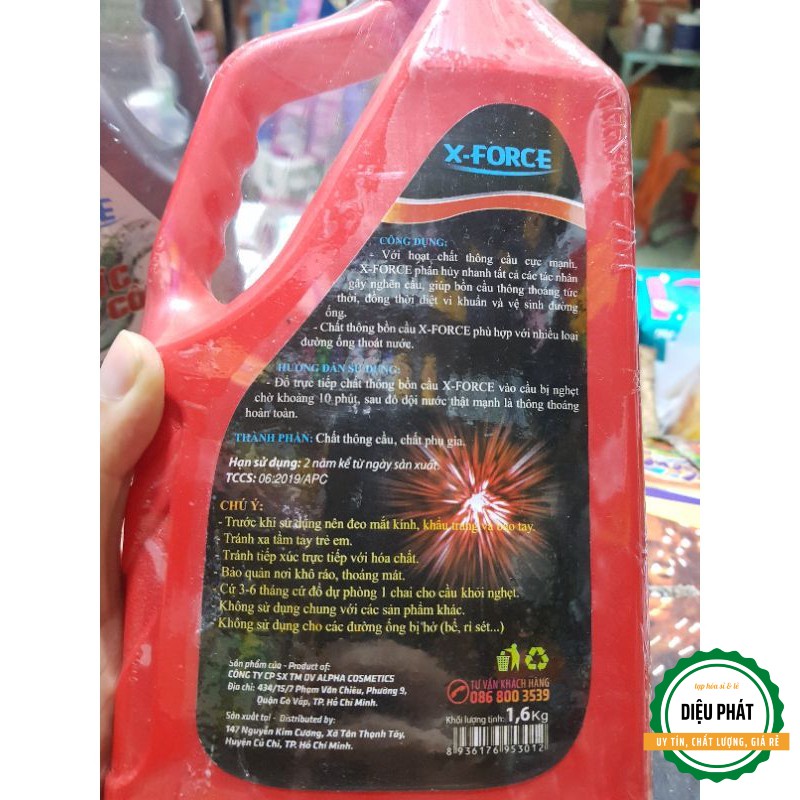 ⚡️ [Cực Mạnh] Nước Thông Cống, Nước Thông Cầu X-Force Phân Hủy Nhanh 1,6 Kg