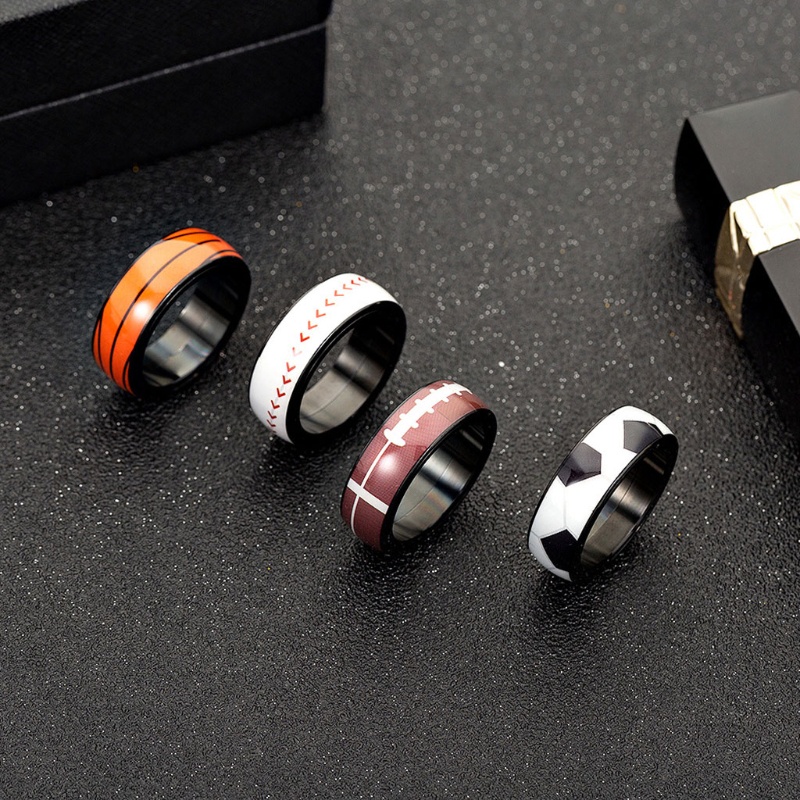 Nerv Nhẫn Xoay Bằng Thép Không Gỉ 4 Phong Cách Chơi Bóng Rổ Bóng Chuyền Bóng Bầu Dục Chống Lo Lắng Cho Nam Và Nữ