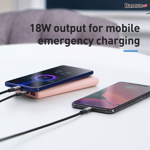 Pin dự phòng Baseus Bipow 10000mAh sạc nhanh PD/QC 18W (Powerdelivery / Quick Charge Power Bank )