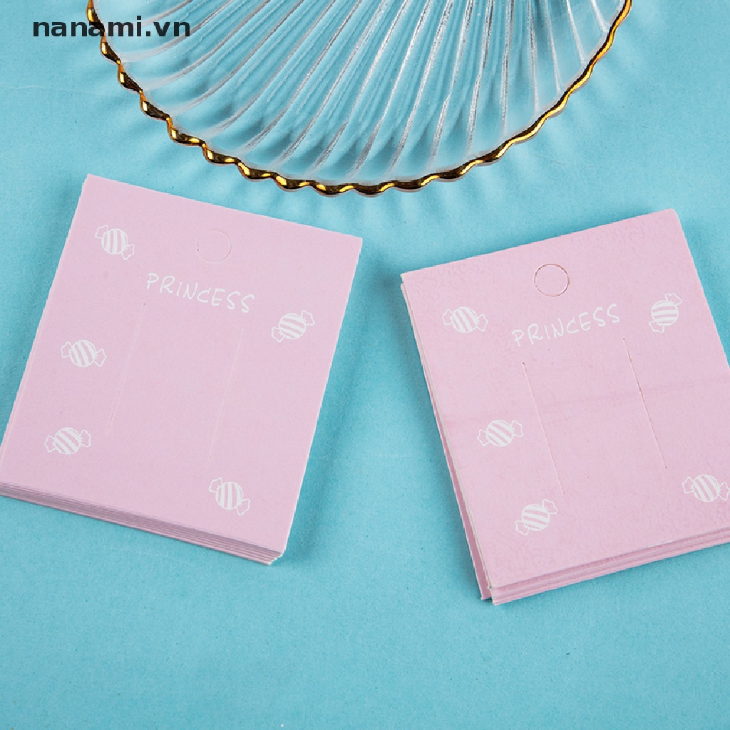 Set 50 Túi Nhựa Trưng Bày Kẹp Tóc Màu Xanh Dương / Hồng / Tím / Vàng 7 * 7CM