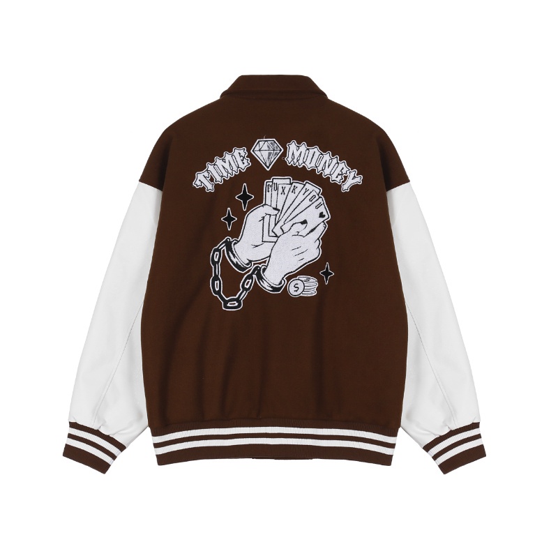 Áo khoác bóng chày thêu chữ phong cách nam tính sành điệu