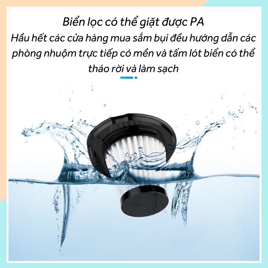 Máy hút bụi cầm tay không dây mini hút bụi ô tô lông mèo giường nệm X2001CS