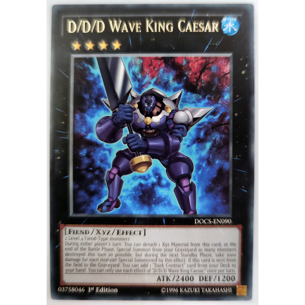 [Thẻ Yugioh] D/D/D Wave King Caesar |EN+JP| Normal Parallel Rare / Rare (ARC-V)