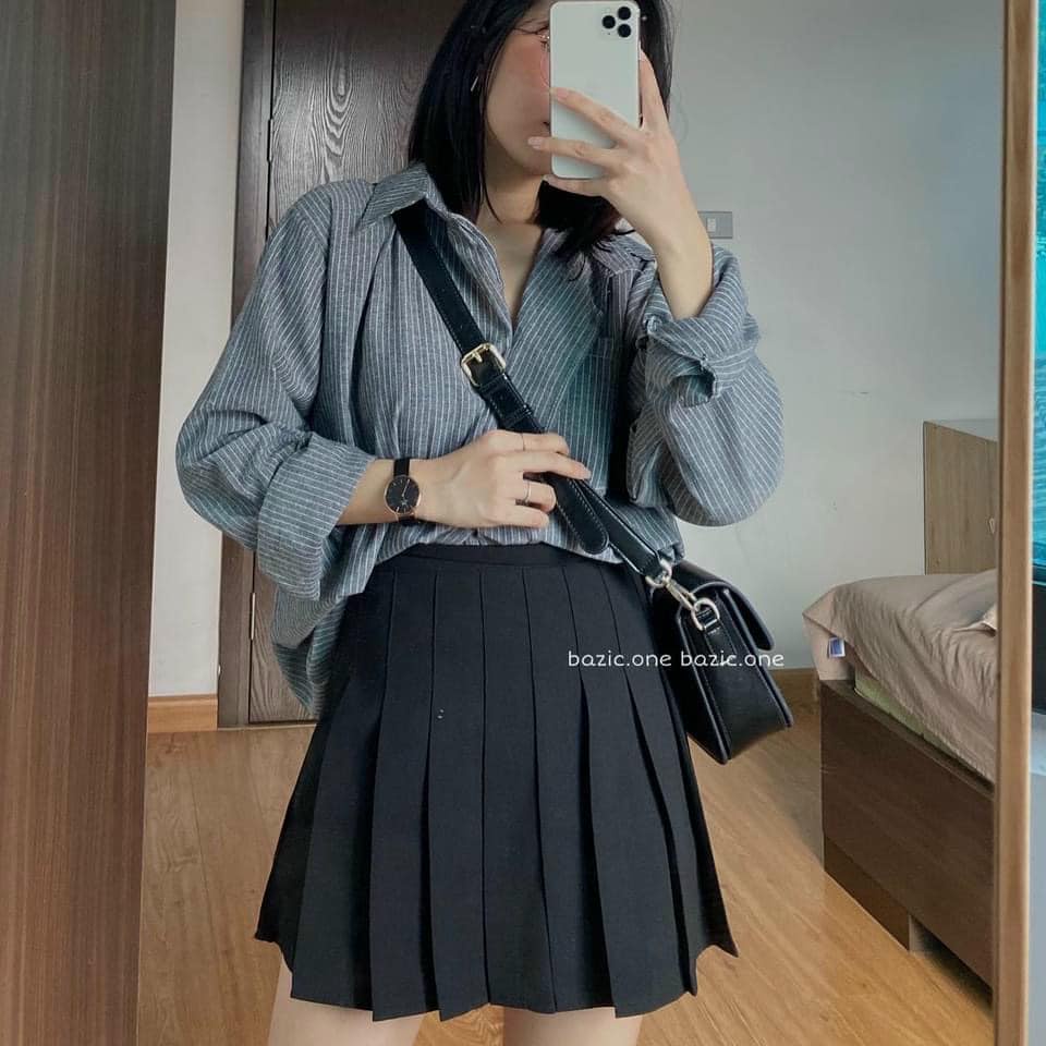 Chân váy xếp ly 2 màu mã 708 (kèm ảnh thật,video) | BigBuy360 - bigbuy360.vn