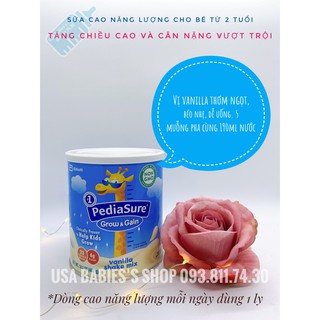 Sữa bột cao năng lượng Pediasure Vani 400gr Mỹ hàng air có bill