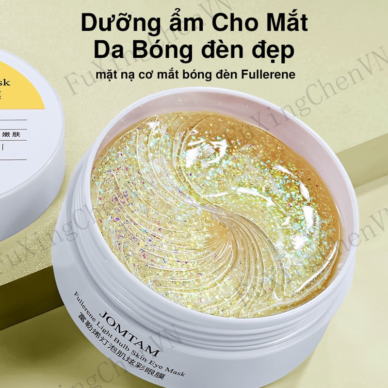 Fullerene Mặt Nạ Mắt dưỡng trắng cấp ẩm Bioaqua mắt chống bọng, chống thâm mắt 60 miếng dán/30 cặp