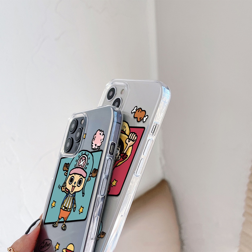 Ốp Điện Thoại Tpu Dẻo Họa Tiết One PIECE Cho iPhone 11 12 13 pro max XS X XR XSMax 7 8 6 6s plus 5 4 SE 2020