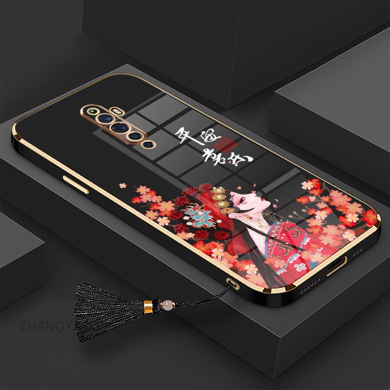 Ốp Điện Thoại TPU Silicone Mềm Mạ Điện Có Dây Đeo Cho oppo reno2 f reno 2z reno 2 reno