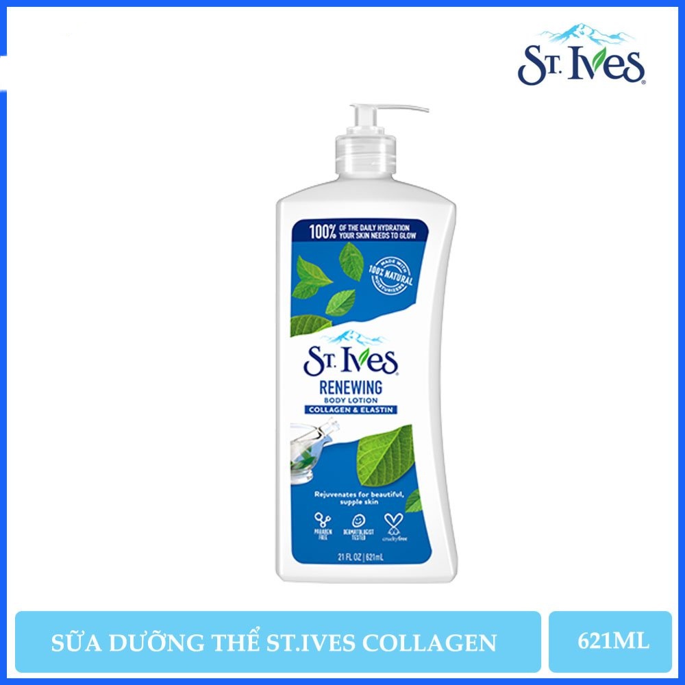 Sữa Dưỡng Thể Trẻ Hoá Da St. Ives Renewing Collagen &amp; Elastin Body Lotion 621ml