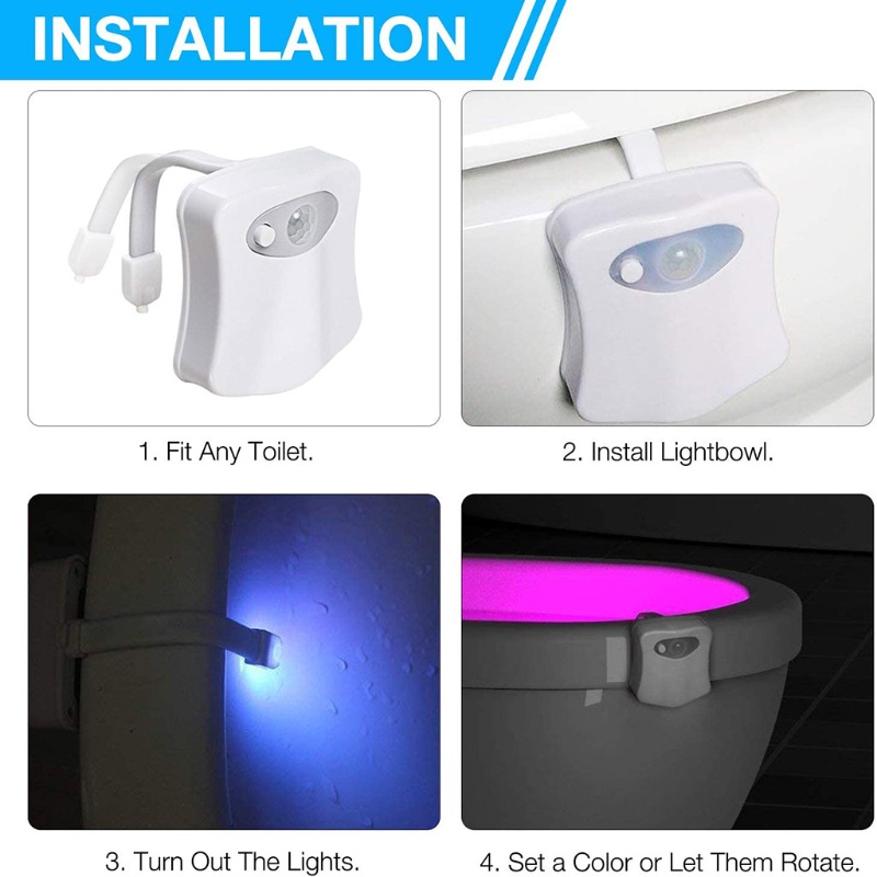 Đèn Led Cảm Ứng Gắn Nắp Bồn Cầu