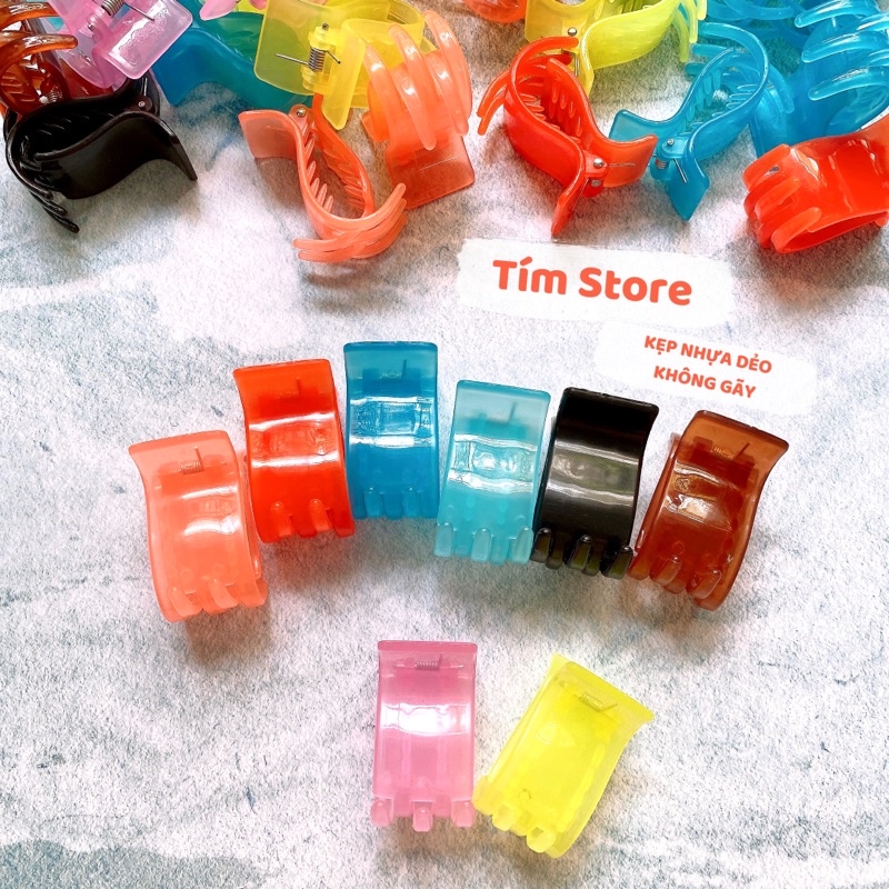 Kẹp bấu tóc cao cấp cua đính hạt nhựa xịn TÍM STORE phụ kiện búi tóc thời trang phong cách hàn quốc