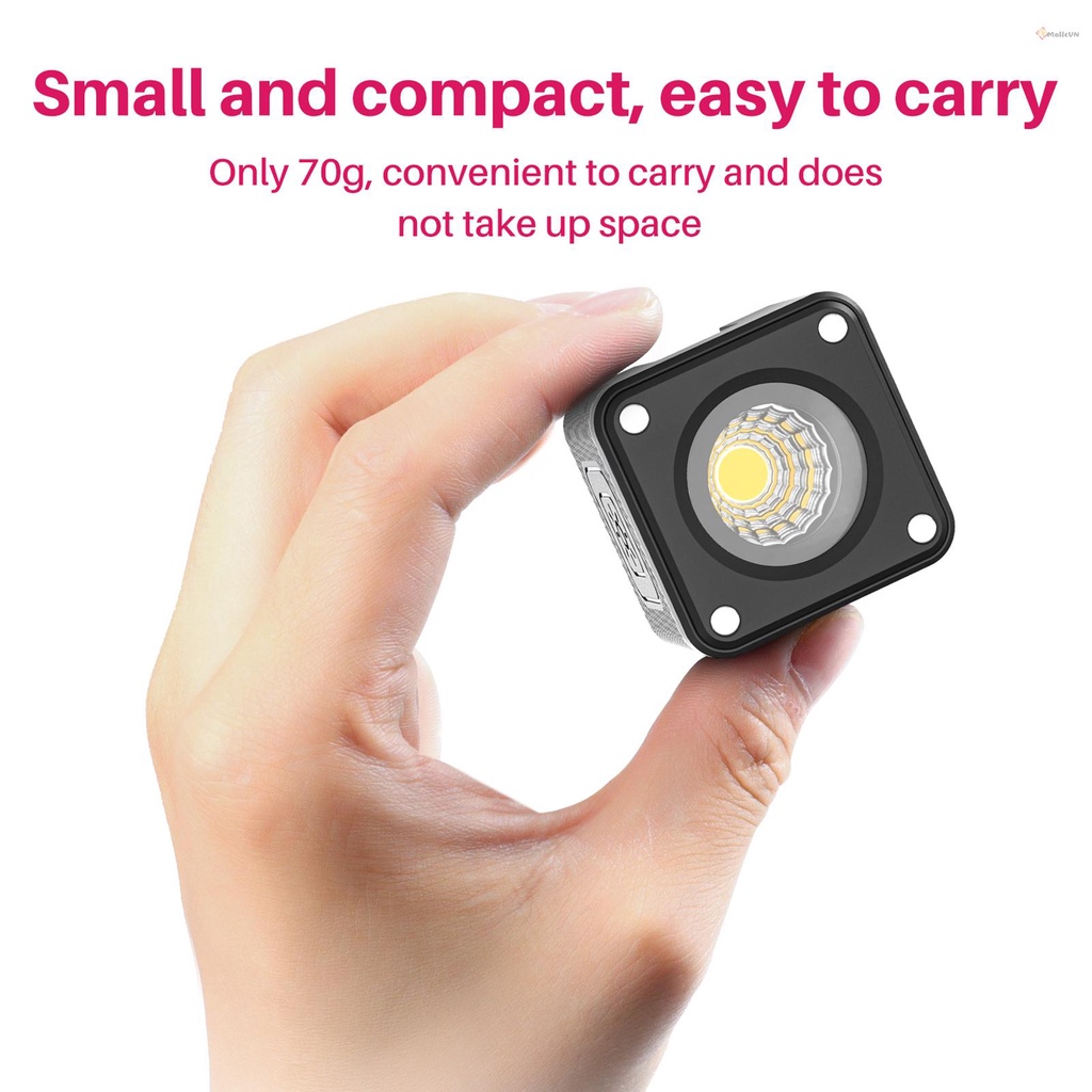 Bộ phụ kiện máy ảnh mini ip68 ulanzi l2 cob 5500k 4 cấp độ sáng với vỏ silicone từ tính chống thấm nước