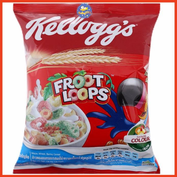 12 gói Ngũ cốc ăn sáng Kellogg’s Froot Loops 15g (1 lốc 12goi) (date 2021)