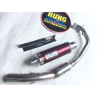 Pô leovince đỏ cả cổ bầu hơi inox exciter, winer, sonic, raider, satria, gsx, fz, tfx, cbr, r15,...