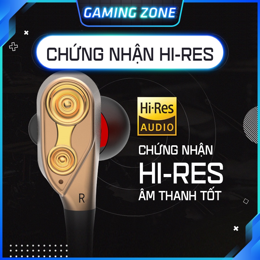 Tai nghe chơi game siêu bass QKZ CK8 có dây chống rối, mic đàm thoại