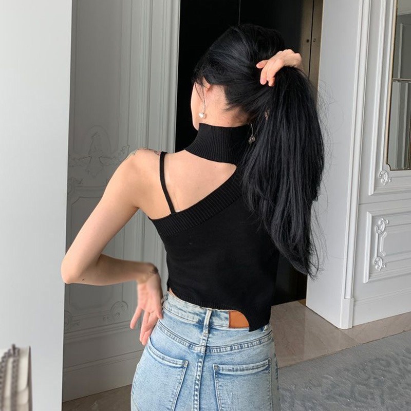 Áo Hai Dây Dệt Kim Thời Trang Quyến Rũ Cho Nữ