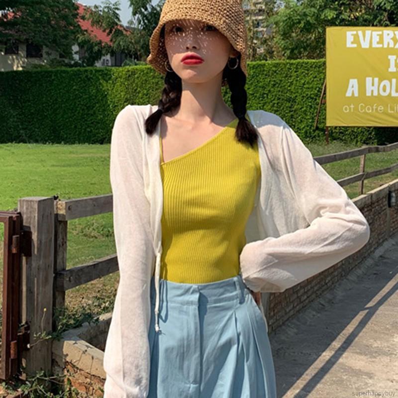 Áo Dệt Kim Sát Nách Màu Trơn Thiết Kế Quyến Rũ | BigBuy360 - bigbuy360.vn