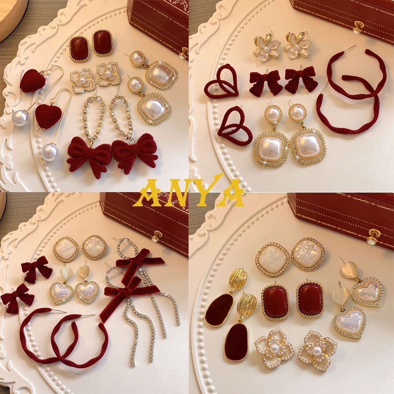 Đôi Khuyên Tai Đính Ngọc Trai Phong Cách Hàn Quốc Thời Trang Cho Nữ