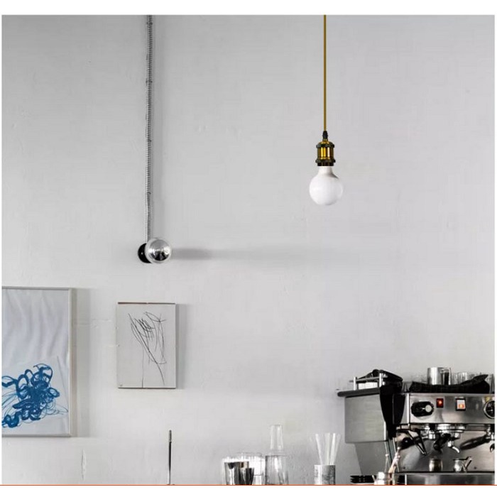 Dây Đui Đèn Thả Cổ Điển E27 1 Mét, Đui Đèn Ốp Trần Trang Trí Phòng (Chưa bóng) HL Lighitng
