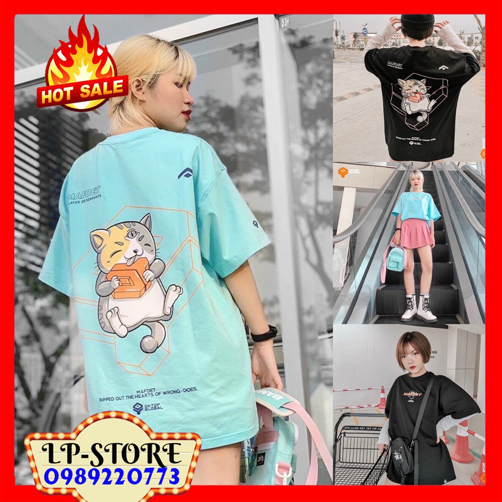 Áo Thun Tay Lỡ Unisex - Áo Thun Nam Nữ Form Rộng MAFDET 2 Màu Siêu Hot - LP.STORE | BigBuy360 - bigbuy360.vn