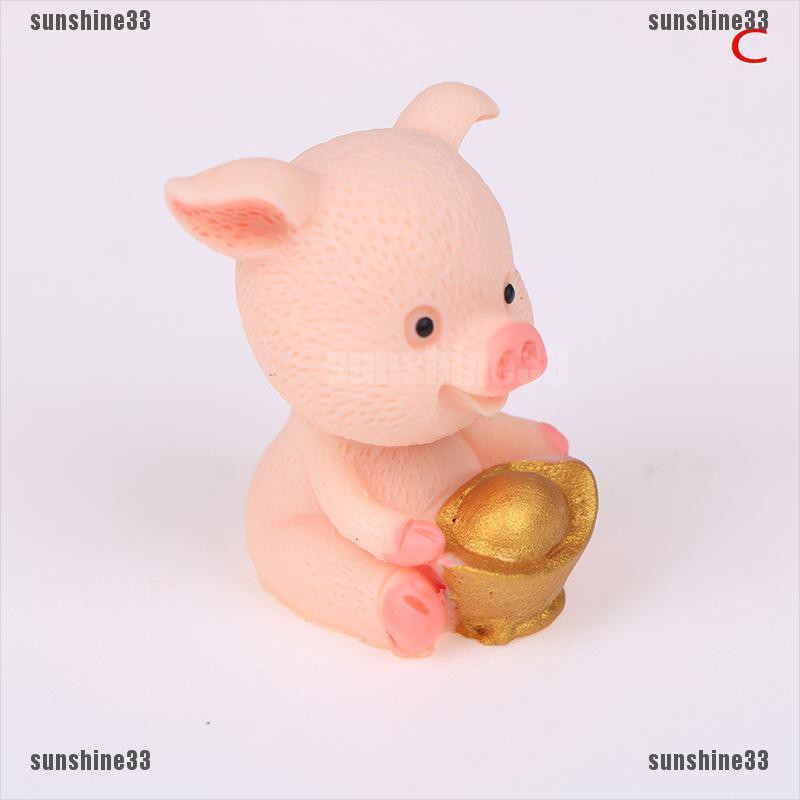 Mô Hình Chú Heo May Mắn Mini Trang Trí Sân Vườn / Nhà Búp Bê
